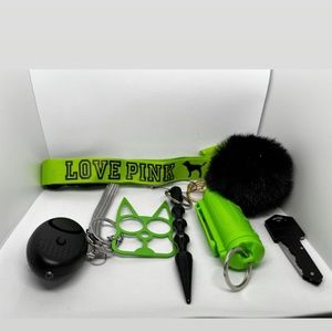 Love Pink Safety Defense Keychain (LimeGreen)